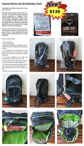 New Osprey Hiking Backpack 1