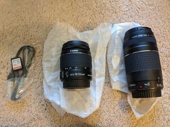 Canon EOS Rebel T5 DSLR Camera with EF-S 18-55mm IS II + EF 75-300mm 3