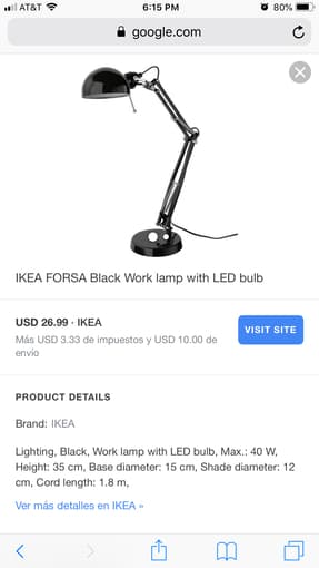 Desk work lamp IKEA 3