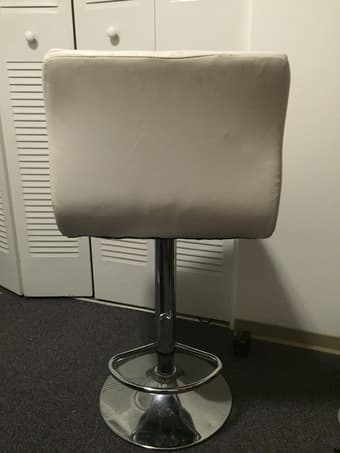 Fixed Hight ARTISS LINEN FABRIC BAR STOOLS-1-white color 2
