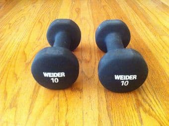 ProXfit iron gym and 10 lb dumbbells 1