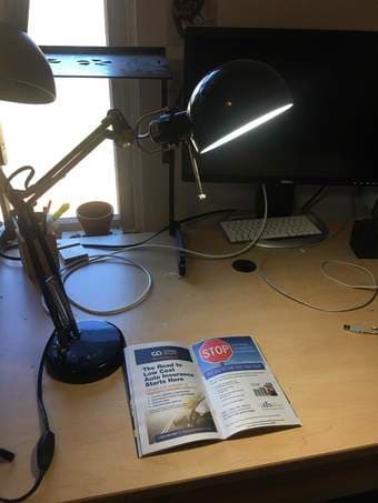 Desk lamp + new light bulb 2