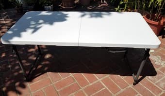 Lifetime 4-Foot Adjustable Fold-In-Half Table 1