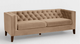 Brown Velvet Sofa 1