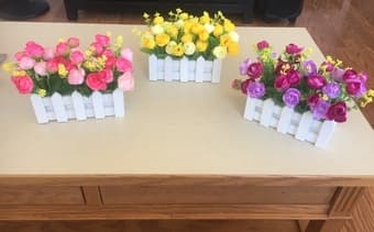 3 flower ornaments - like new !!! 1