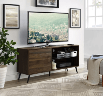Modern 52" TV stand console in dark walnut 1