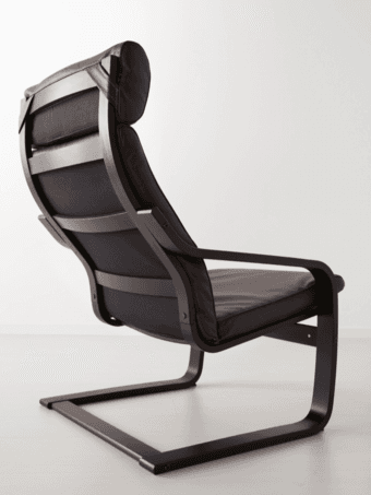 Leather Ikea Chair + Ottoman 2