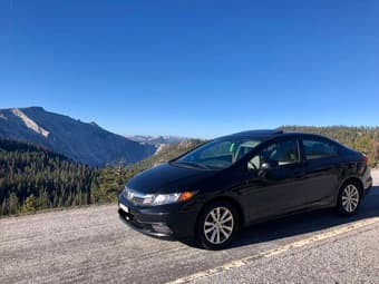 Honda Civic EX 2012 (black) 72k miles with moon-roof/bluetooth 1
