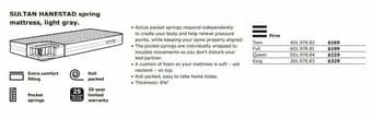 Queen Ikea Mattress (Pocket Spring + Foam Cushion) 1