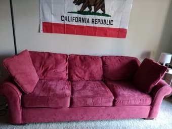 Queen size bed+mattress, wood table+ 4 chairs, 1sofa, wood coffe table 1