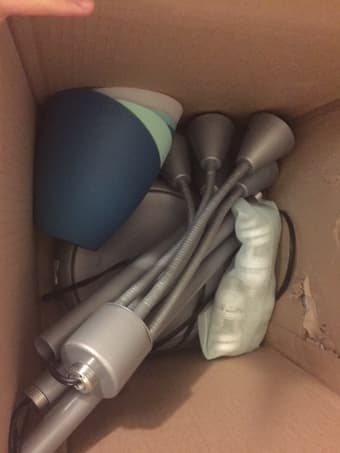 5-Head Floor Lamp  & 4 Light Bulbs 2