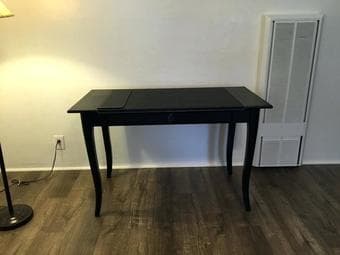 Black IKEA desk 1