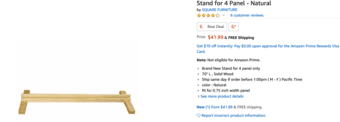 Wood 4 panel + stand (room separation) 1