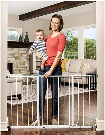 Regalo Easy Open 50 Inch Wide Baby Gate, Bonus Kit, Includes 6-Inch an 1