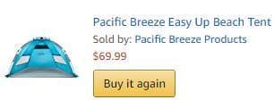 Pacific Breeze Easy Setup Beach Tent+Beach Blanket 3