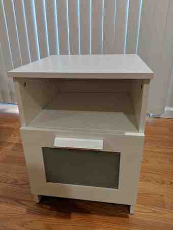 Armchair, wall shelves, nightstand, outdoor table/chairs 2