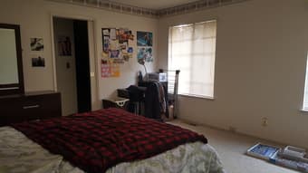 Spacious master bedroom, private bathroom in a house 2