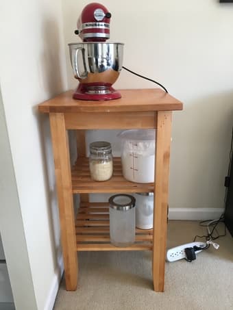 Solid wood kitchen cart 2