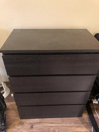 black 4-drawer dresser 1