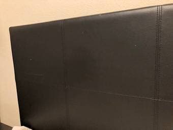 Expresso Faux Leather Platform Bed 3