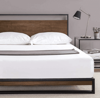 Queen size bed frame and mattress 1