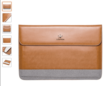 Leather case for MacBook Air 11/MacBook 12/Surface Pro 1
