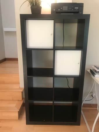 IKEA black bookshelf 1