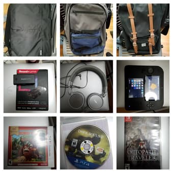 Selling desk lamp, printer, backpacks, Headphones, and video games 1