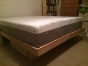 Queen size Mattress (memory) and frame-very good condition 3