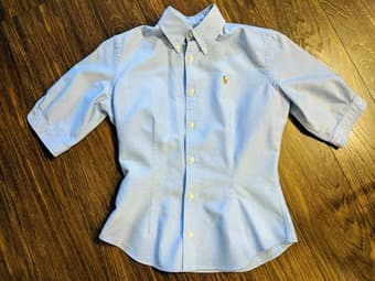 Ralph Lauren Blue Label Short Sleeved Shirt - Blue - Size 2 1