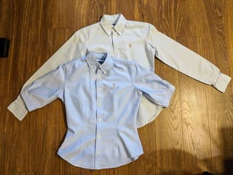2 Ralph Lauren Button Down Shirts (Blue) Size 2 1