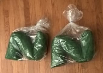 Door noise, light and draft stoppers, handmade, unused (mint cond.) 2