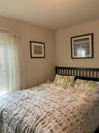 Queen pillowtop mattress and bed frame 2