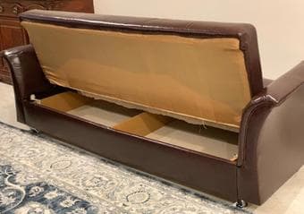 Brazilian Leather Skin Sofa Bed 3