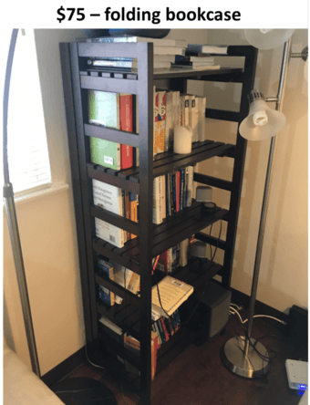 $75 – folding bookcase 1