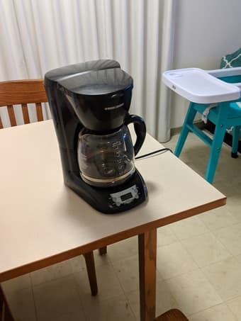 Portable dishwasher, toddler highchair, coffeemaker 2