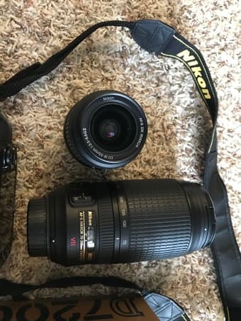 Nikon D7200 DSLR camera + lenses + tripod + bag, great condition 2
