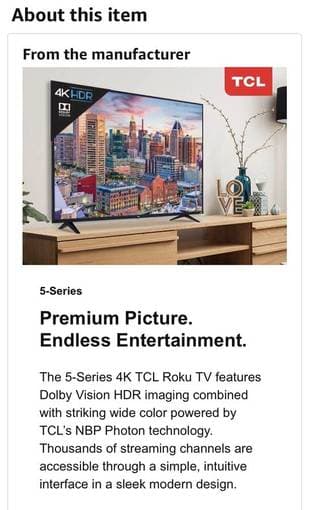 [New/unpacked] TCL 65" CLASS 5-SERIES 4K UHD DOLBY VISION HDR SMART T 2