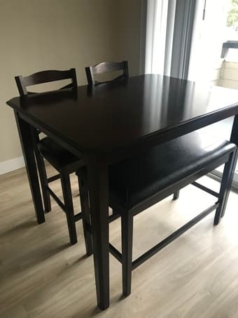 Dining table with chairs/booth 1