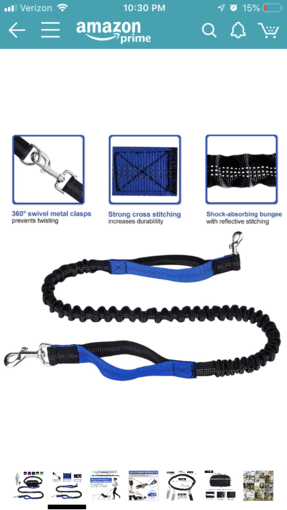 Hands-free dog running leash 2
