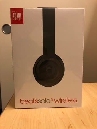 Beats Solo3 Wireless Headphones - Black - BRAND NEW, UNOPENED 1