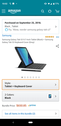 Samsung Galaxy tablet + s pen/keyboard case 3