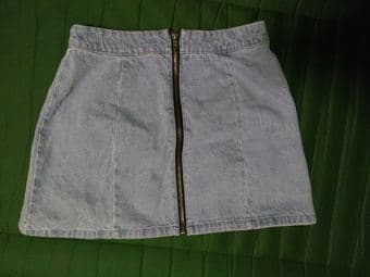 A-line zip-up mini skirt 1