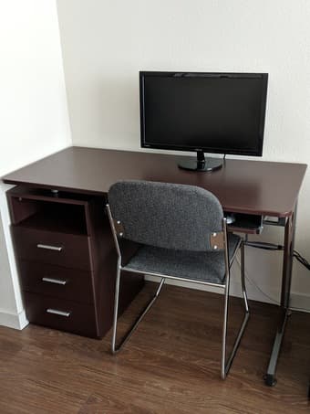 Computer Desk and Chair 1