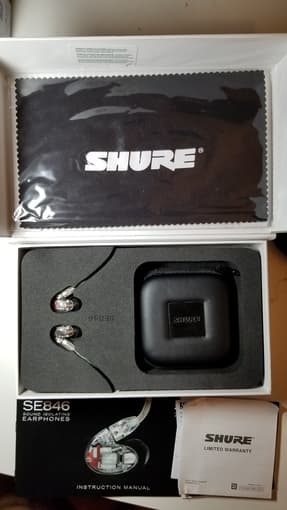 SHURE SE846 Clear In-Ear Headphones Very Good Condition 1