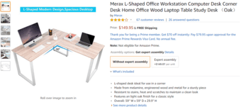 Merax L-Shaped Desk 1