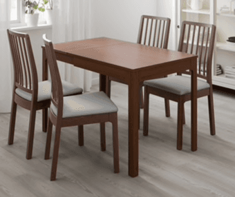 Extendable dining table - assembled 2
