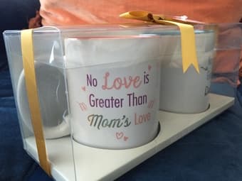 2 sets of ceramic mugs gift set (Palo Alto) 2