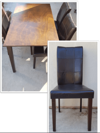 Dining table + 4 chairs 2