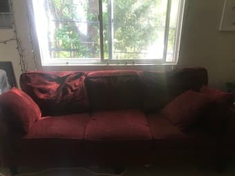 Red super comfy couch 1